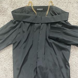 Black button up shirt